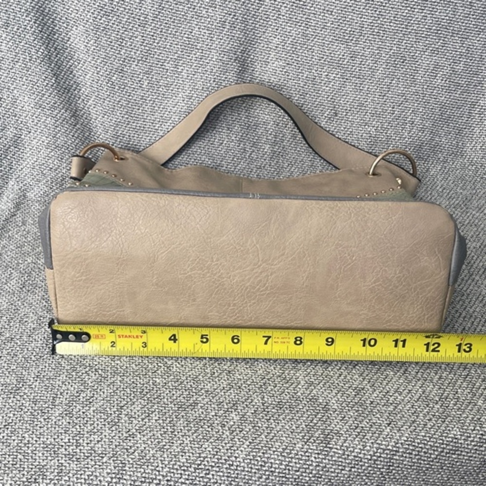 Montana West Tan, Green, and Gray Shoulder Bag - Picture 9 of 16